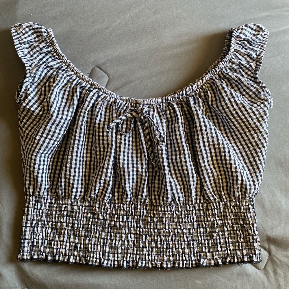 Gingham style crop top